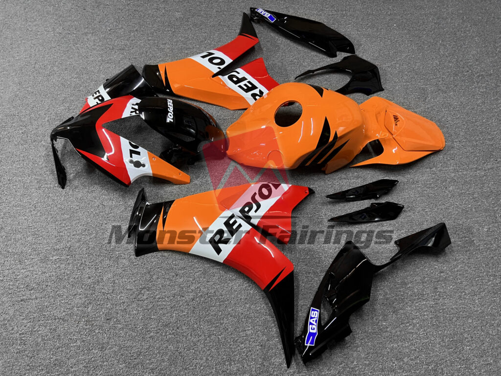Honda CBR1000RR custom ABS fairings 2012 - 2016 in Gloss Deep Repsol - durable replacement kit, Monster Fairings