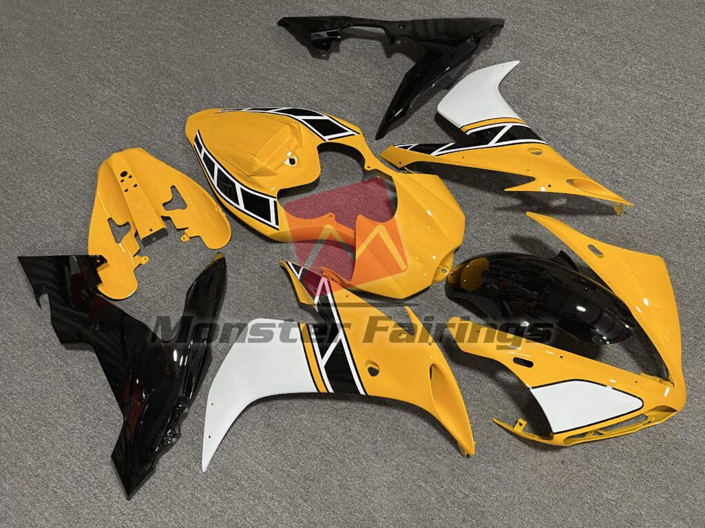 Gloss Yellow & Black with White ABS fairings for Yamaha R1 2004 - 2006 - premium OEM fit kit by Monster Fairings