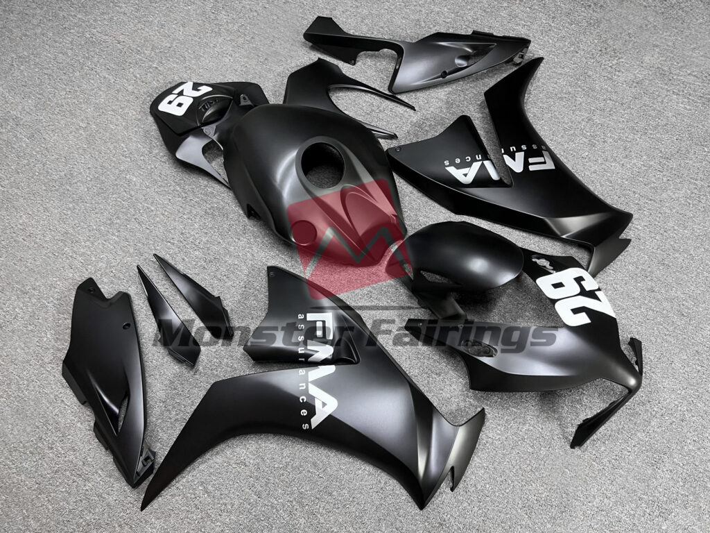 2012 - 2016 Honda CBR1000RR Matte Black FMA fairing set - ABS injection, custom painted by Monster Fairings