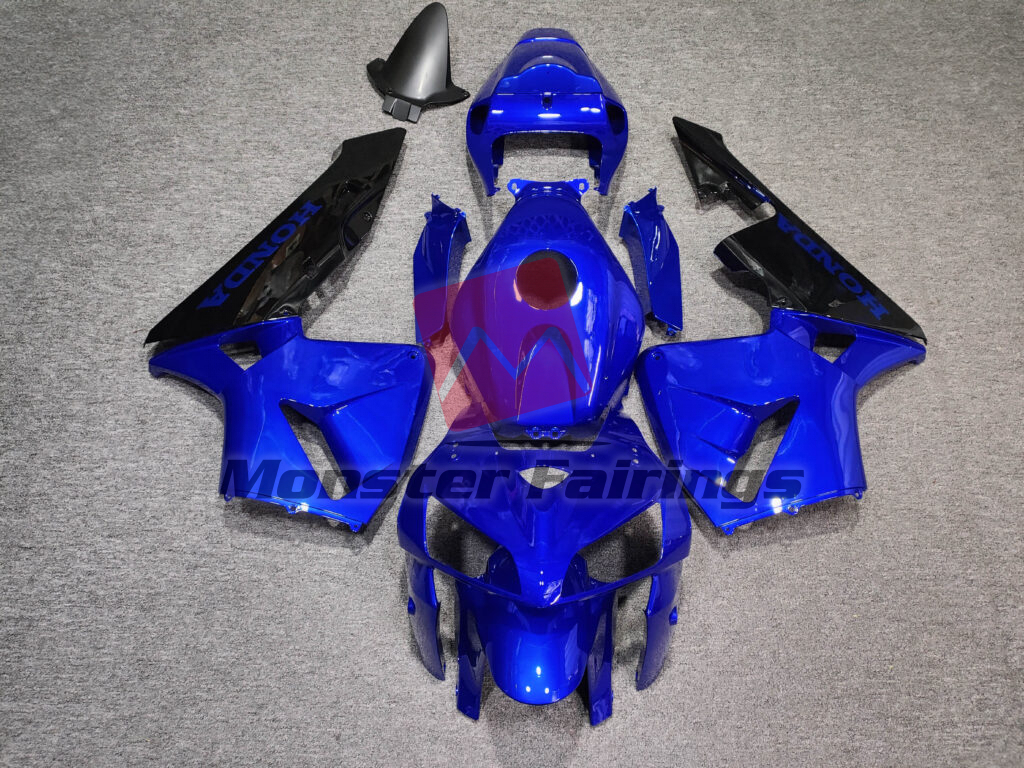 Honda CBR600RR 2005 - 2006 Gloss Blue & Black ABS fairings - custom motorcycle bodywork kit by Monster Fairings