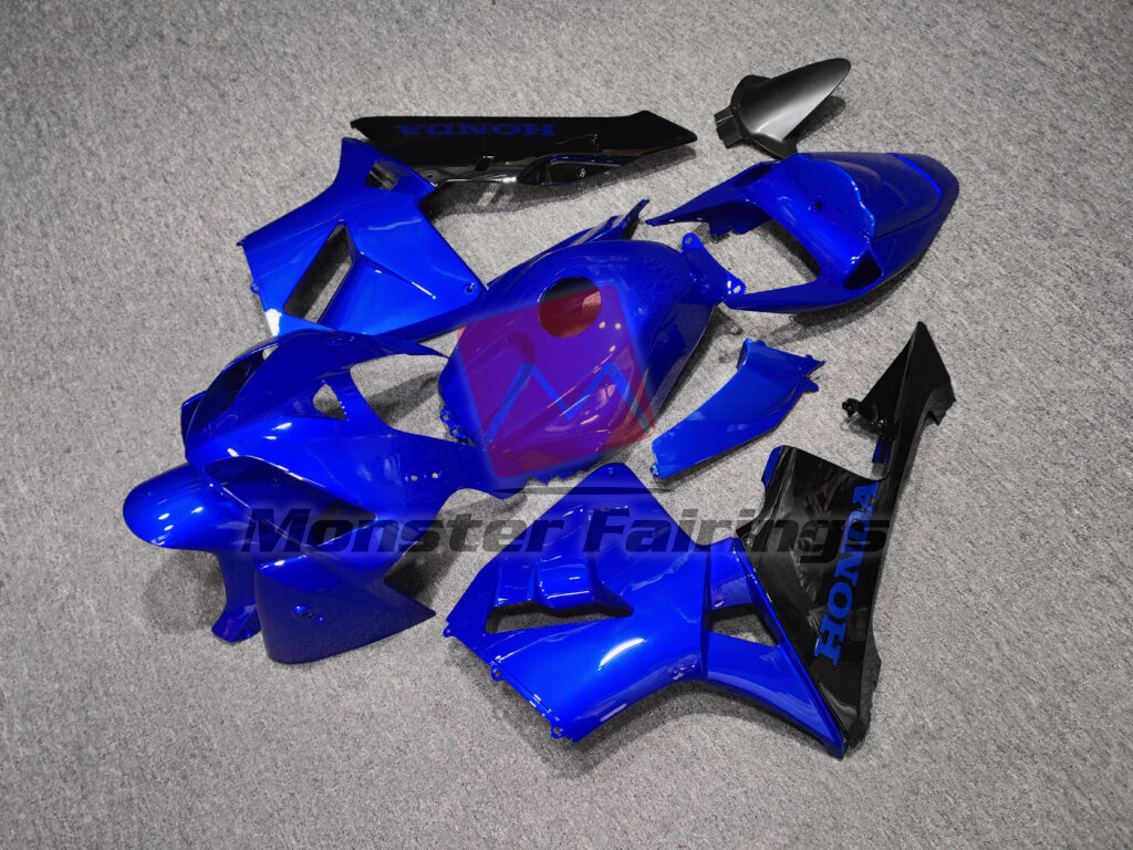 Honda CBR600RR custom ABS fairings 2005 - 2006 in Gloss Blue & Black - durable replacement kit, Monster Fairings