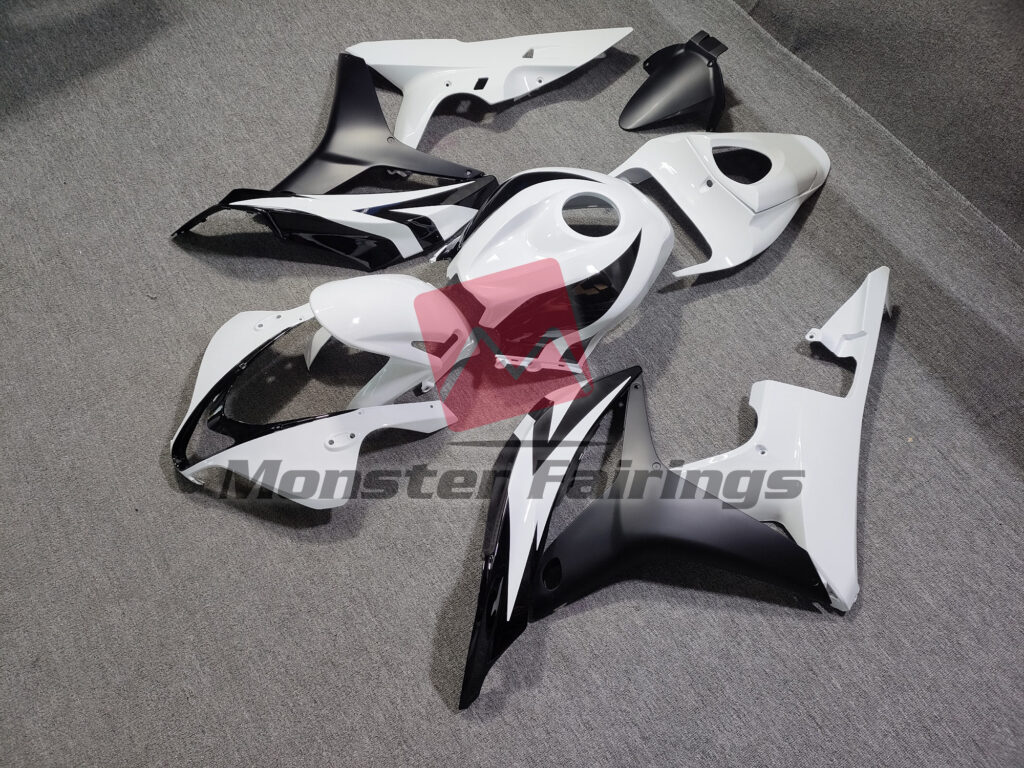 White Black OEM Style ABS fairings for Honda CBR600RR 2007 - 2008 - premium OEM fit kit by Monster Fairings