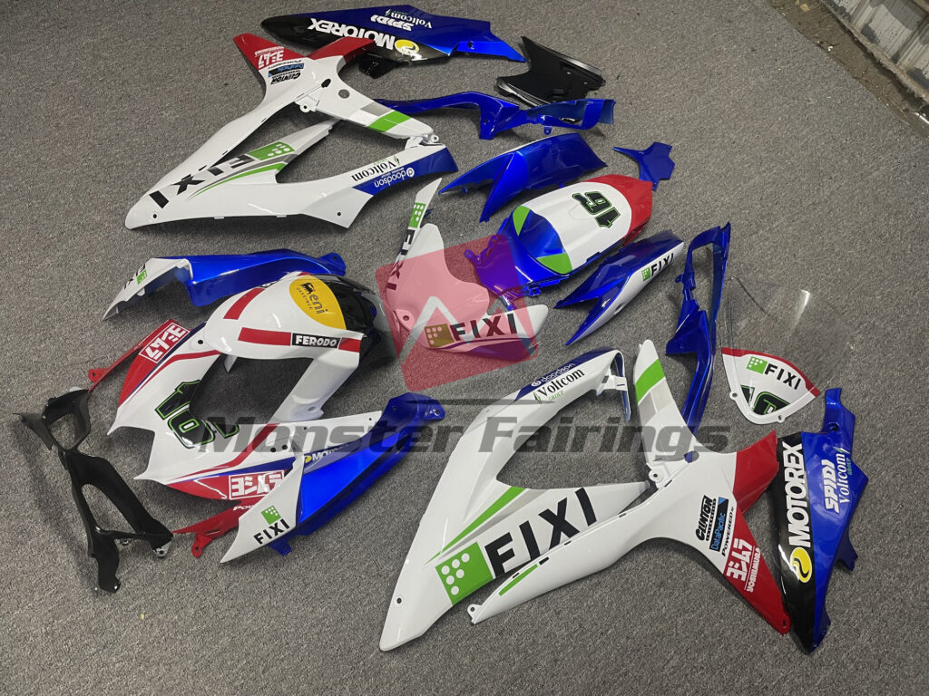 Fixi ABS fairings for Suzuki GSXR 600 - 750 2008 - 2010 - premium OEM fit kit by Monster Fairings