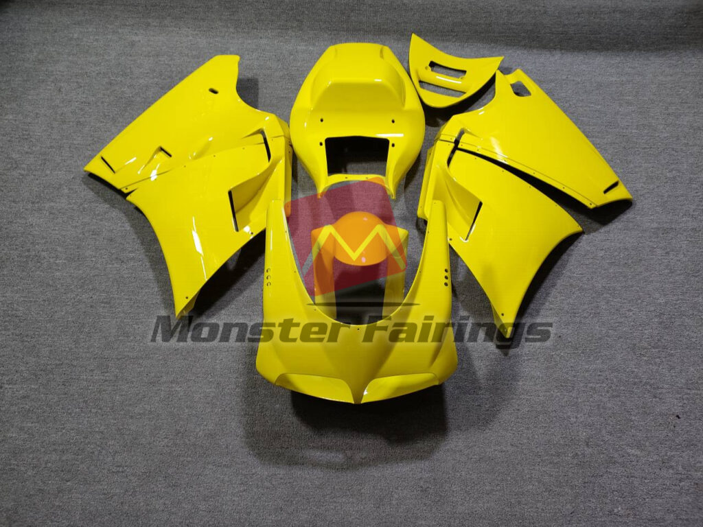 Ducati 996 748 916 998 Full Gloss Yellow ABS fairings - custom motorcycle bodywork kit by Monster Fairings