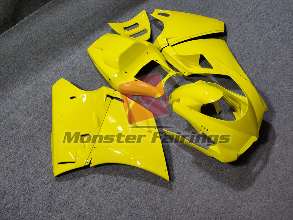 Ducati 996 748 916 998 custom ABS fairings in Full Gloss Yellow - durable replacement kit, Monster Fairings