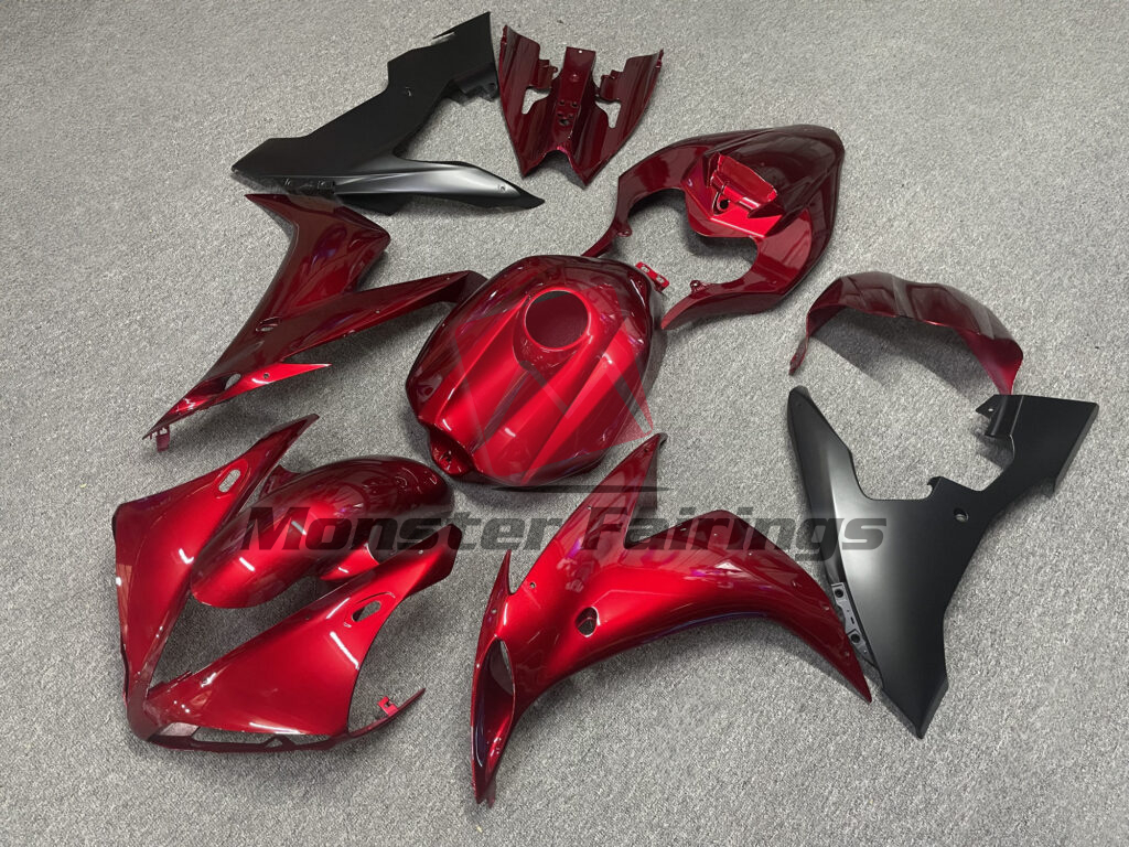 Gloss Candy Red & Matte Black ABS fairings for Yamaha R1 2004 - 2006 - premium OEM fit kit by Monster Fairings