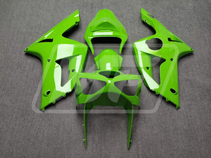 Kawasaki ZX6R 2003-2004 Gloss Green ABS Fairings | Monster Fairings