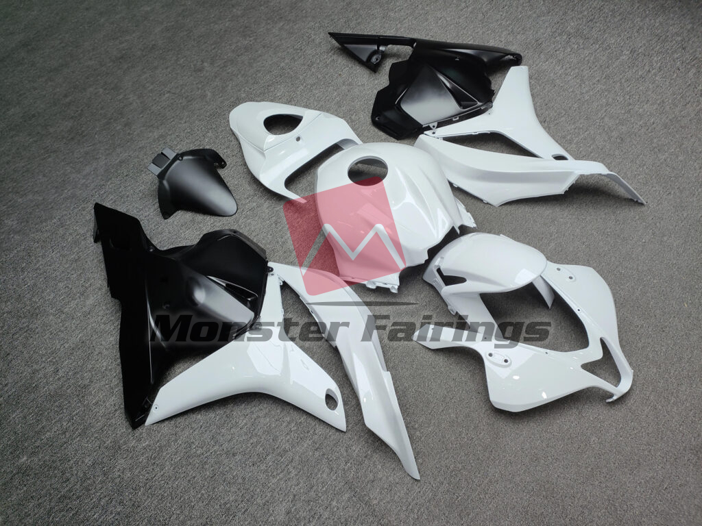 Honda CBR600RR custom ABS fairings 2009 - 2012 in Gloss White & Black - durable replacement kit, Monster Fairings