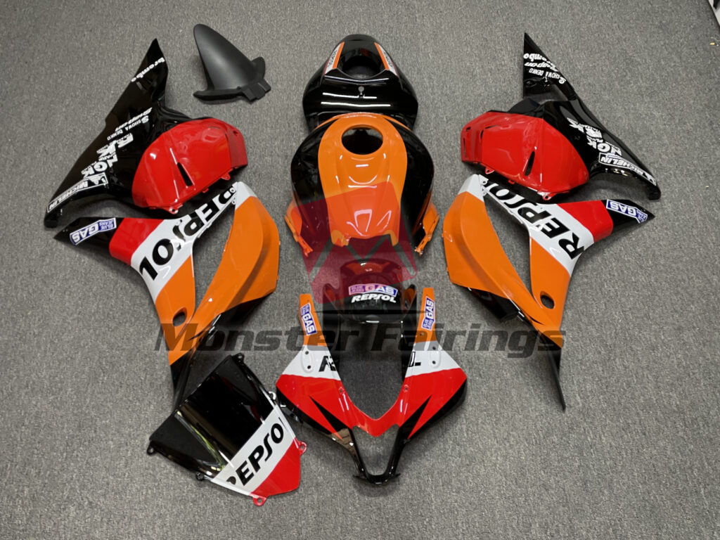 Honda CBR600RR 2009 - 2012 Black Repsol ABS fairings - custom motorcycle bodywork kit by Monster Fairings