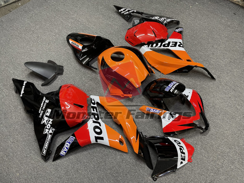 Black Repsol ABS fairings for Honda CBR600RR 2009 - 2012 - premium OEM fit kit by Monster Fairings
