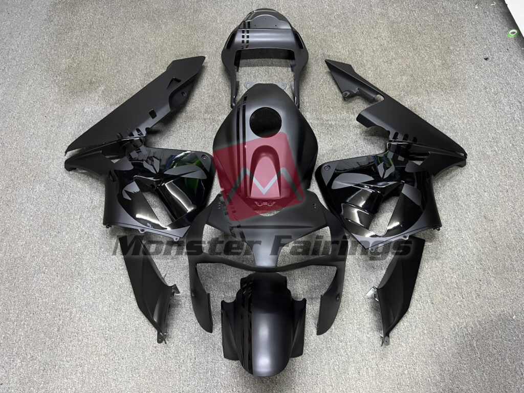 Honda CBR600RR 2003 - 2004 Matte Black with Punisher Logos ABS fairings - custom motorcycle bodywork kit by Monster Fairings
