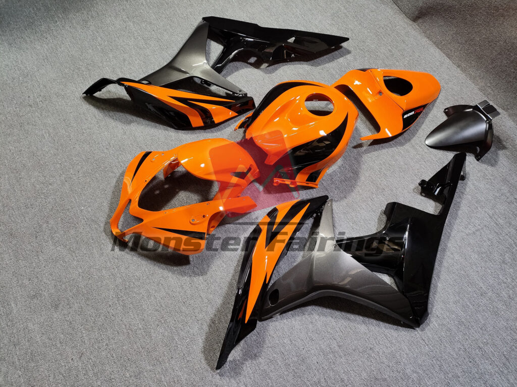 Honda CBR600RR custom ABS fairings 2007 - 2008 in Vibrant Orange OEM Style - durable replacement kit, Monster Fairings