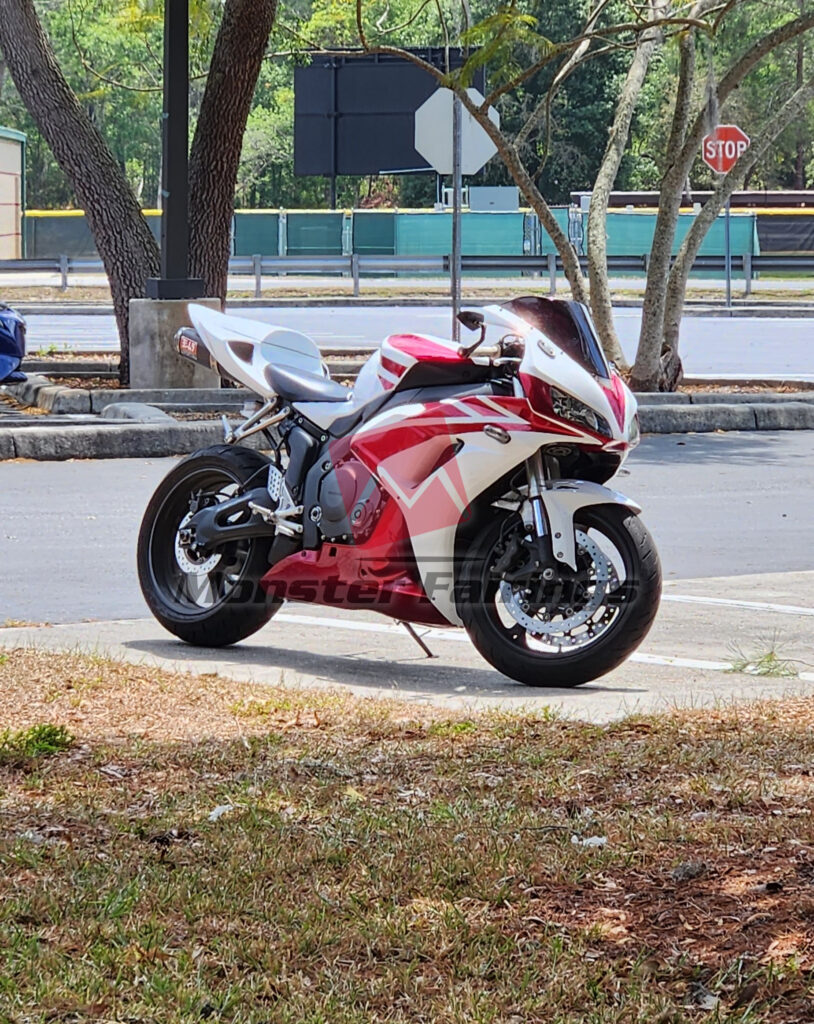 Honda CBR1000RR 2006 - 2007 ABS fairings, Gloss Candy Red and White - high - quality motorcycle kit by Monster Fairings