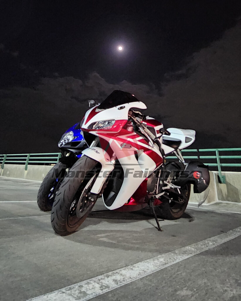 Monster Fairings ABS fairing kit for Honda CBR1000RR 2006 - 2007 - Gloss Candy Red and White, precise OEM fit
