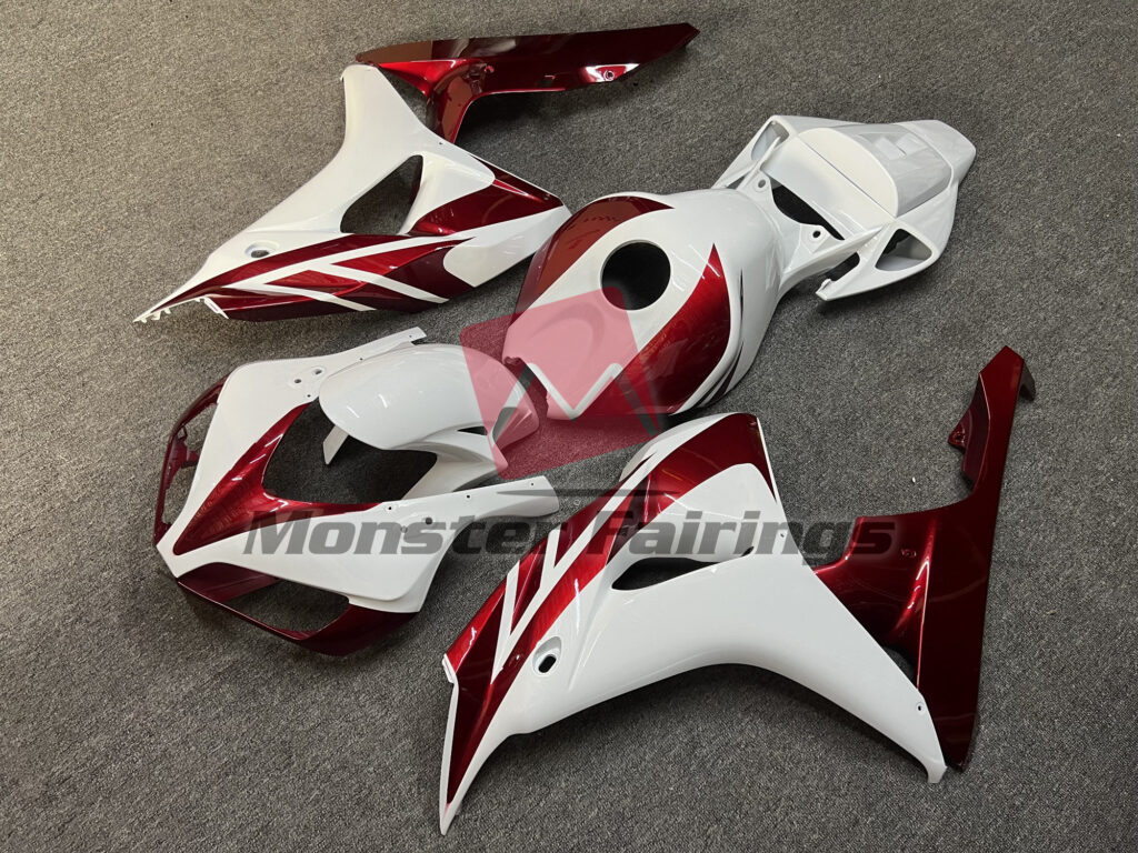 Gloss Candy Red and White ABS fairings for Honda CBR1000RR 2006 - 2007 - premium OEM fit kit by Monster Fairings