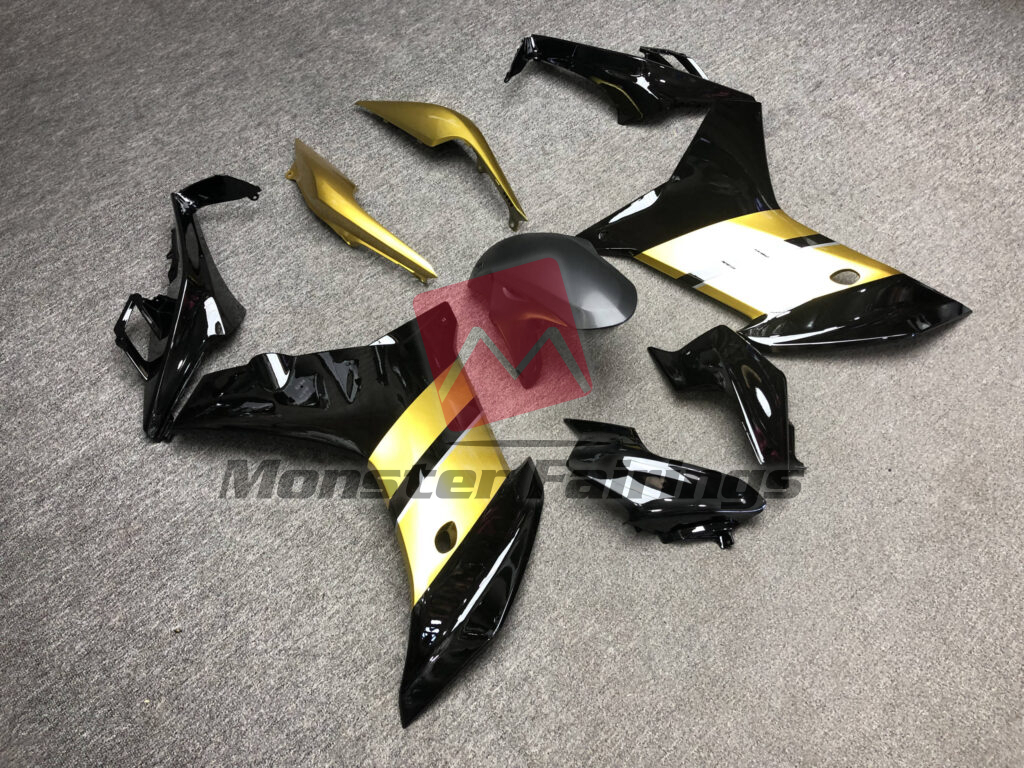 Gloss Black & Gold ABS fairings for Honda CBR600F 2011 - 2012 - premium OEM fit kit by Monster Fairings