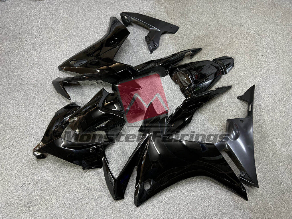 Honda CBR500R custom ABS fairings 2013 - 2015 in Gloss & Matte Black - durable replacement kit, Monster Fairings