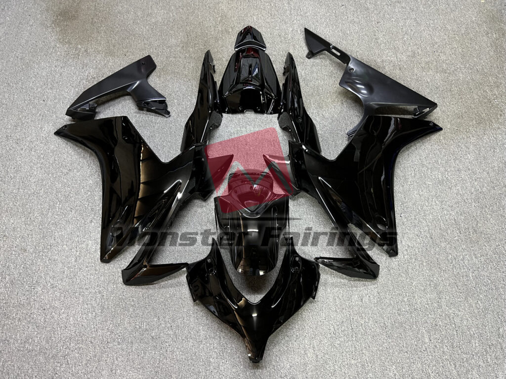 Honda CBR500R 2013 - 2015 Gloss & Matte Black ABS fairings - custom motorcycle bodywork kit by Monster Fairings