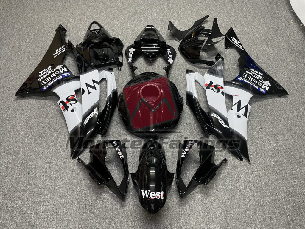 Yamaha R6 2008 - 2016 West ABS fairings - custom motorcycle bodywork kit by Monster Fairings