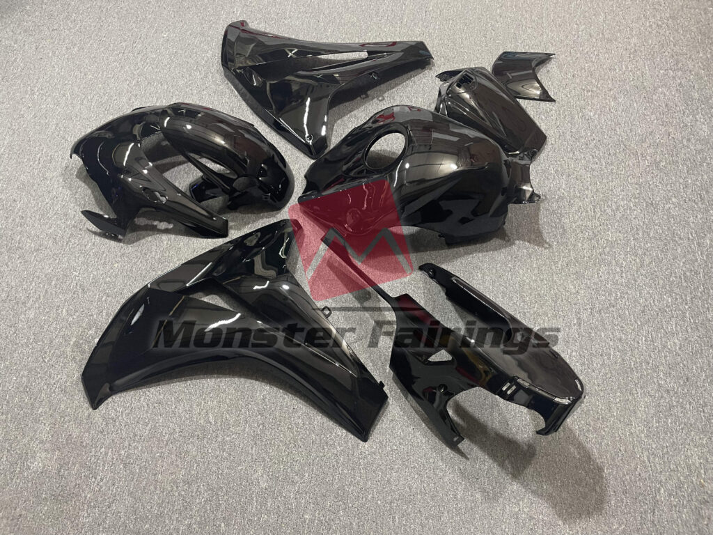 2008 - 2011 Honda CBR1000RR Gloss Black fairing set - ABS injection, custom painted by Monster Fairings