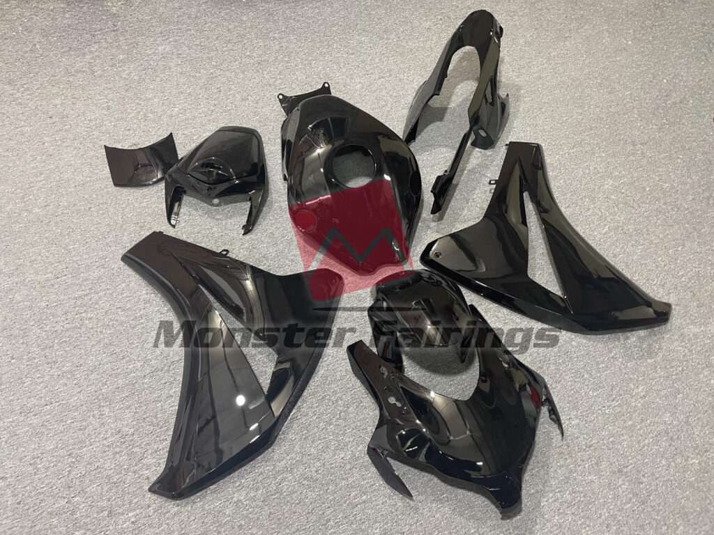 Honda CBR1000RR custom ABS fairings 2008 - 2011 in Gloss Black - durable replacement kit, Monster Fairings