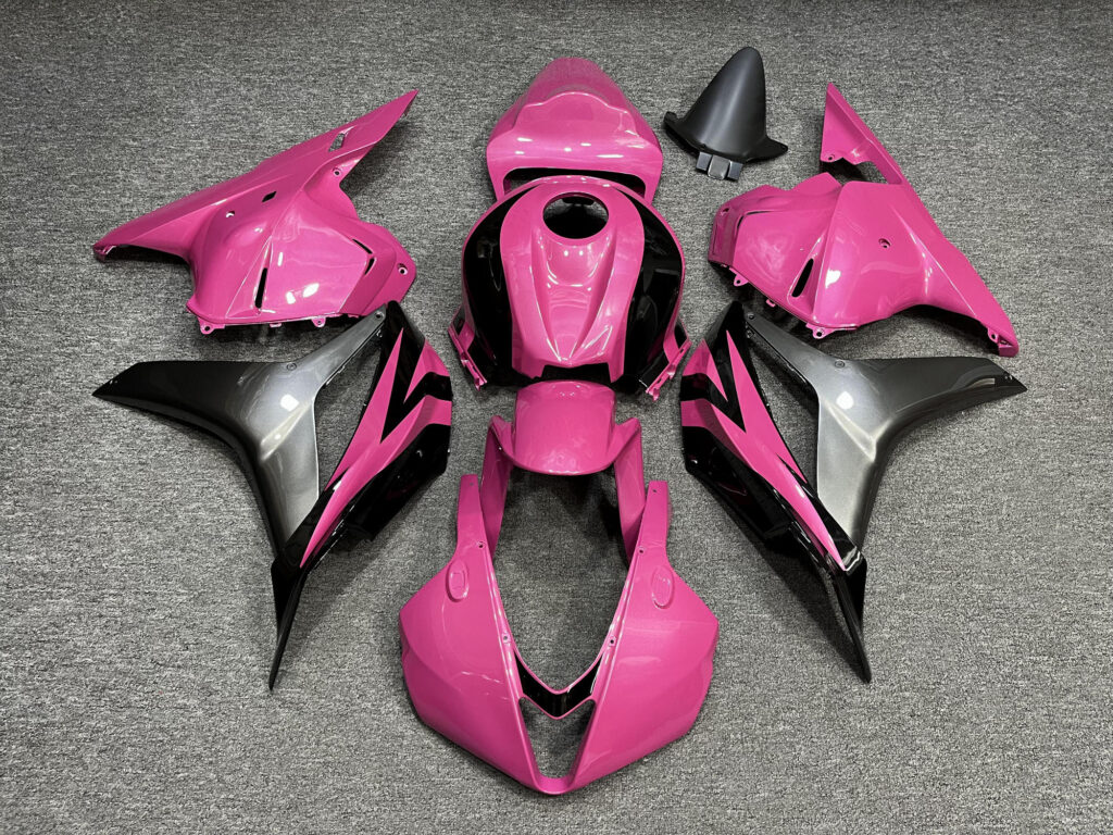 Honda CBR600RR 2009 - 2012 Gloss Pink Black & Gray Race ABS fairings - custom motorcycle bodywork kit by Monster Fairings