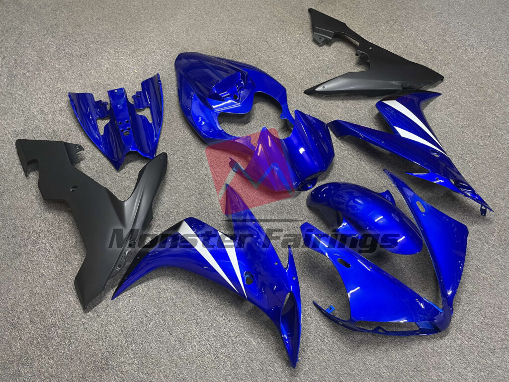 Gloss Blue & Matte Black with White ABS fairings for Yamaha R1 2004 - 2006 - premium OEM fit kit by Monster Fairings