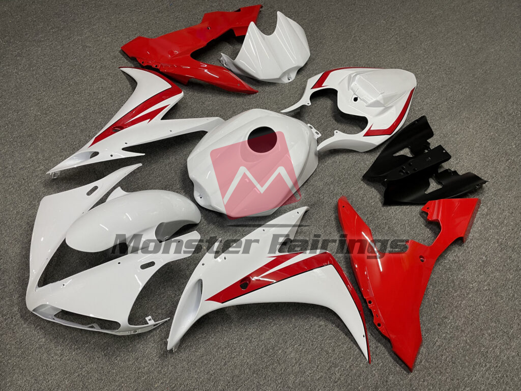 Gloss White & Red with Black ABS fairings for Yamaha R1 2004 - 2006 - premium OEM fit kit by Monster Fairings