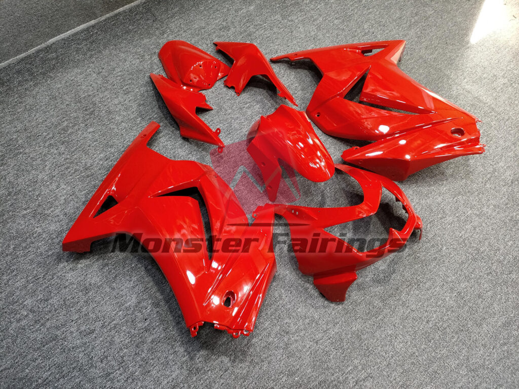 Full Gloss Red ABS fairings for Kawasaki Ninja 250 2008 - 2013 - premium OEM fit kit by Monster Fairings