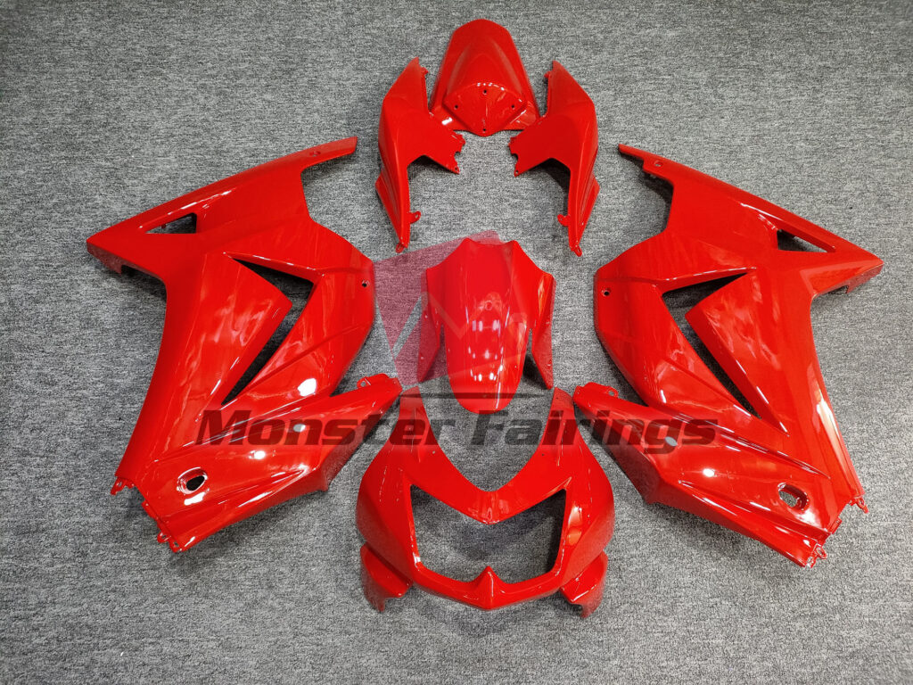 Kawasaki Ninja 250 2008 - 2013 Full Gloss Red ABS fairings - custom motorcycle bodywork kit by Monster Fairings