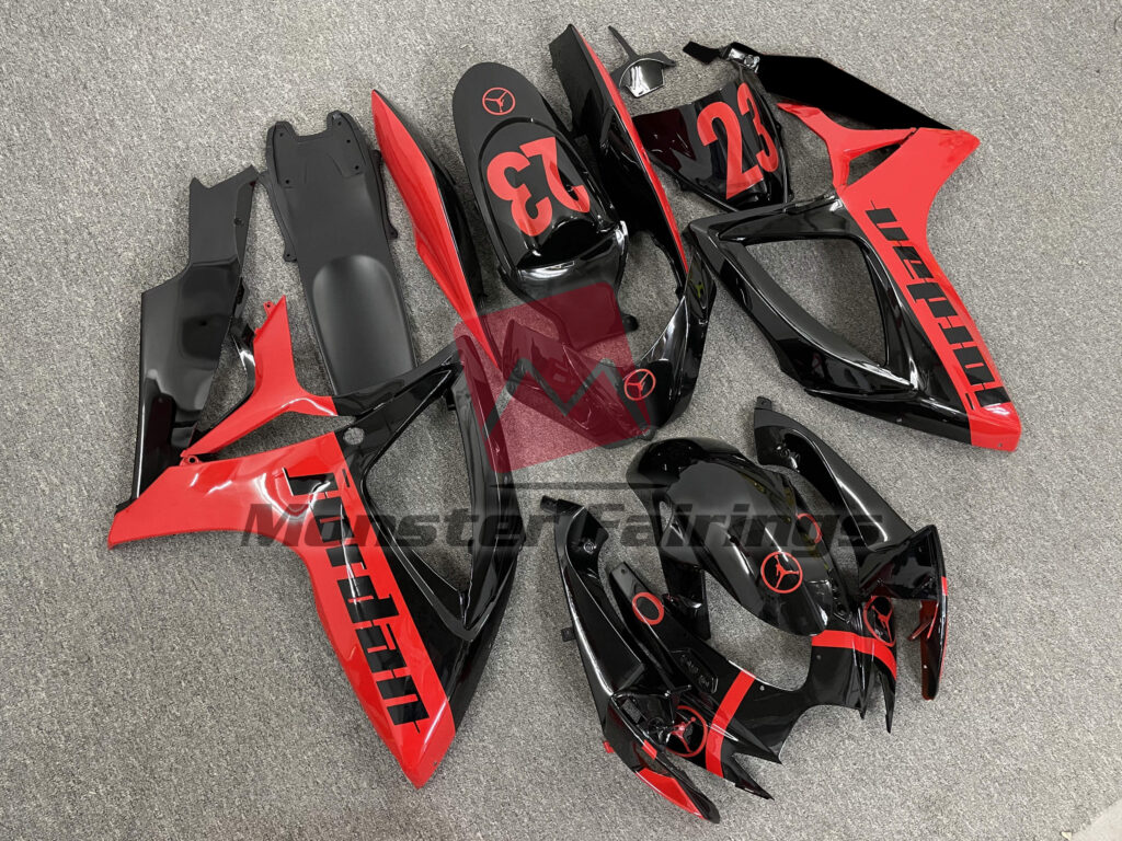 Red Jordan ABS fairings for Suzuki GSXR 600 - 750 2006 - 2007 - premium OEM fit kit by Monster Fairings
