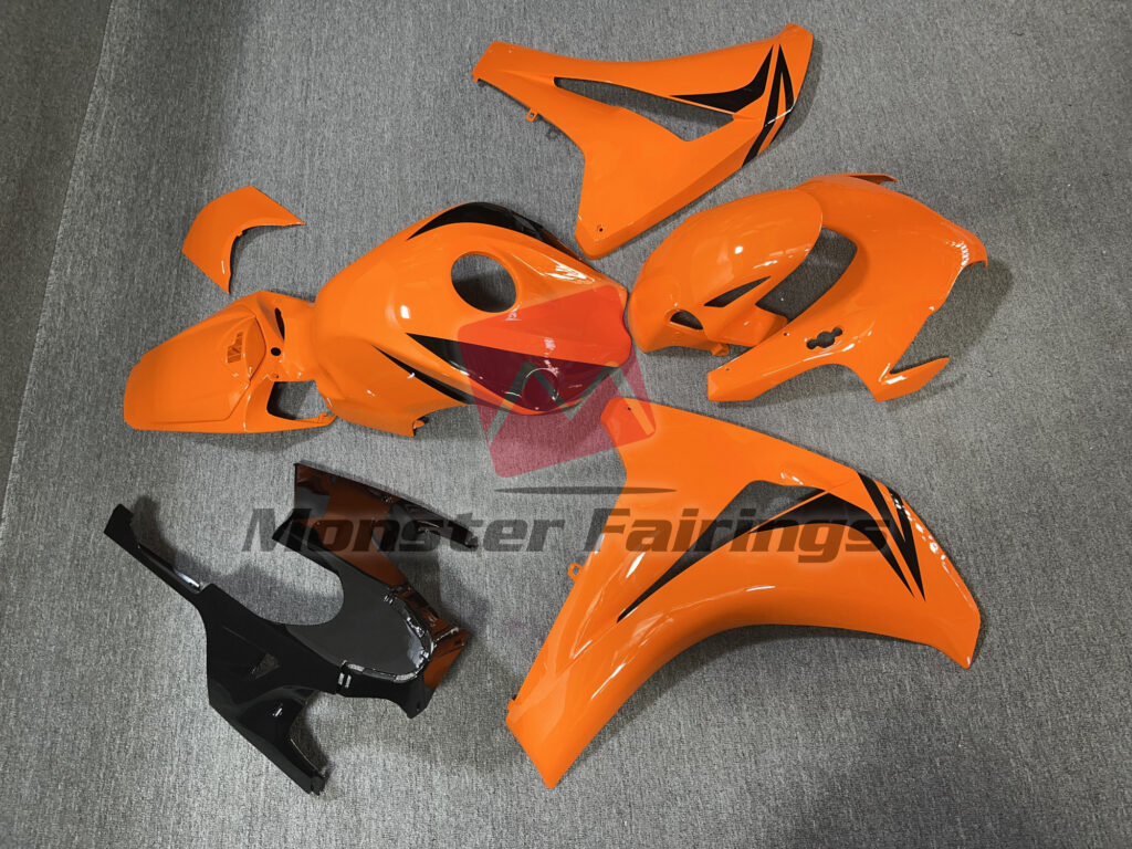 2008 - 2011 Honda CBR1000RR Slick Orange fairing set - ABS injection, custom painted by Monster Fairings
