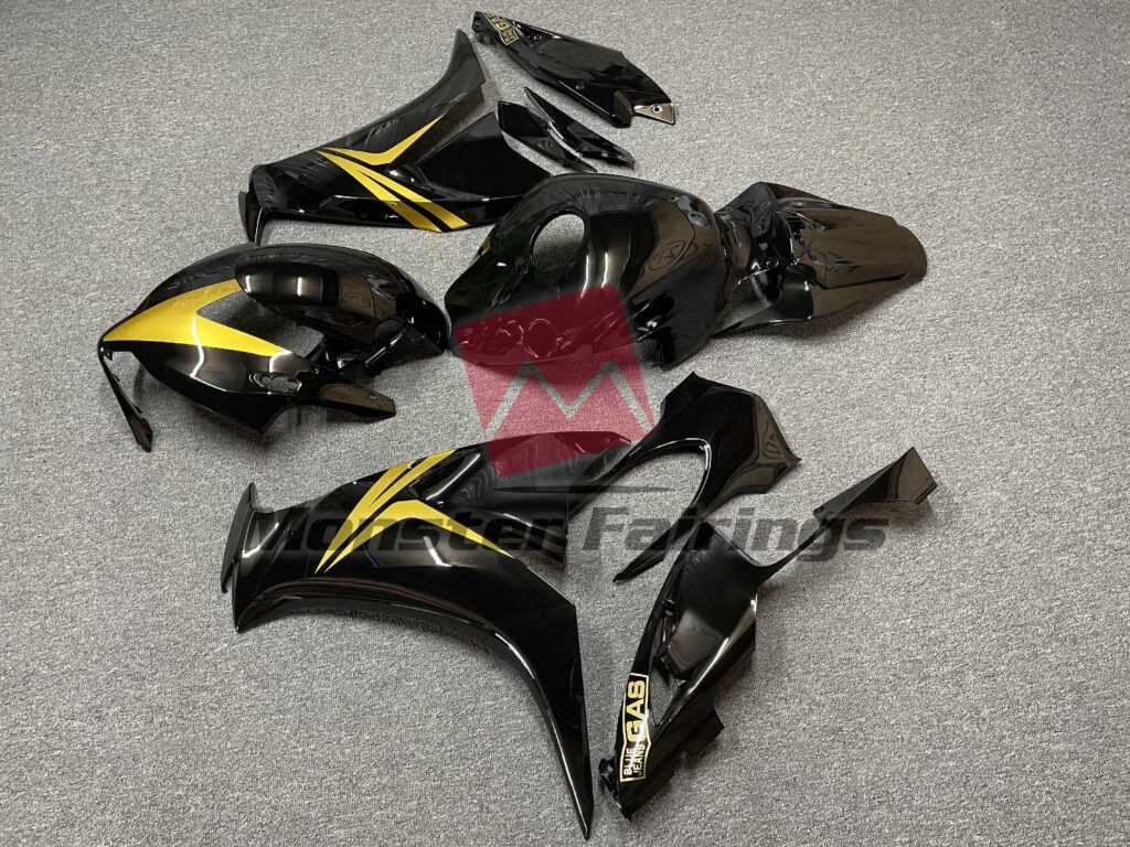 Gloss Black and Gold ABS fairings for Honda CBR1000RR 2012 - 2016 - premium OEM fit kit by Monster Fairings