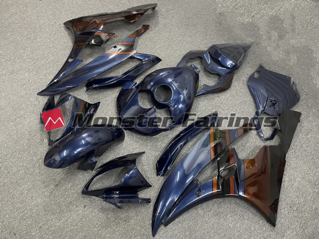 Dark Blue and Bronze ABS fairings for Yamaha R6 2006 - 2007 - premium OEM fit kit by Monster Fairings