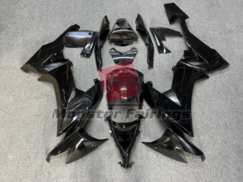 Kawasaki ZX10R 2008 - 2010 Black Ninja ABS fairings - custom motorcycle bodywork kit by Monster Fairings
