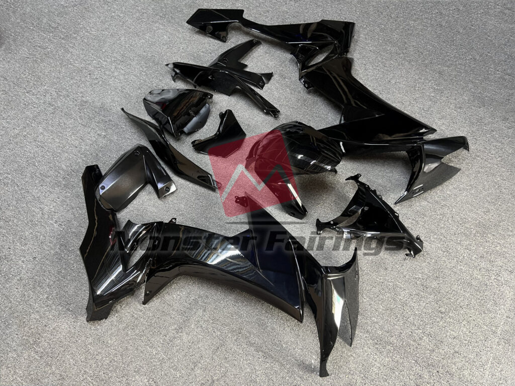 Kawasaki ZX10R custom ABS fairings 2008 - 2010 in Black Ninja - durable replacement kit, Monster Fairings