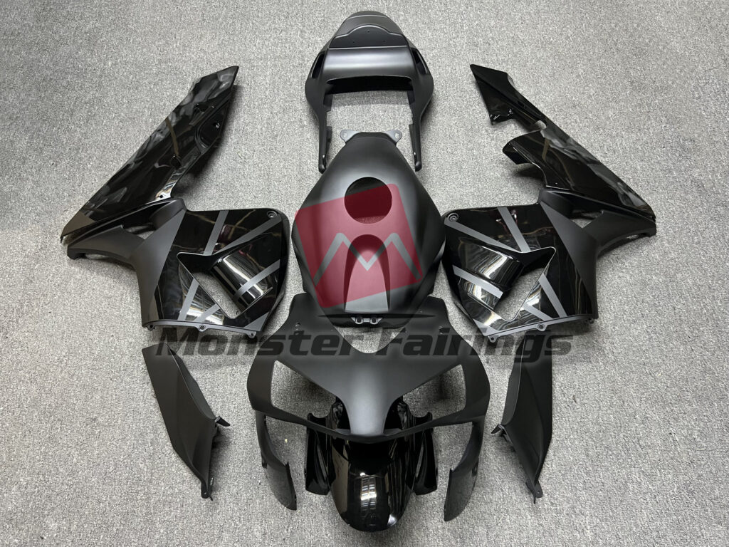 Honda CBR600RR 2003 - 2004 Matte Black With Logos ABS fairings - custom motorcycle bodywork kit by Monster Fairings