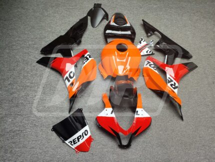 Honda CBR600RR 2007-2008 Gloss Orange & Black Repsol ABS Fairings | Monster Fairings