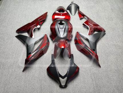 Honda CBR600RR 2007-2008 Gloss Candy Red & Matte Black ABS Fairings | Monster Fairings