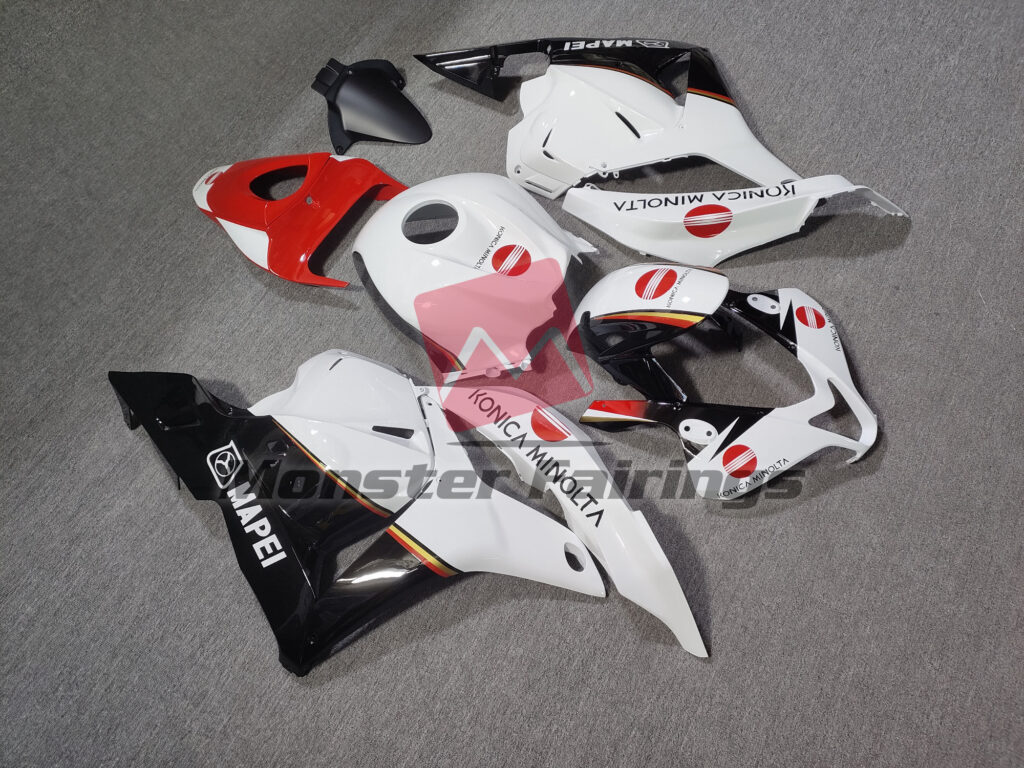 Honda CBR600RR custom ABS fairings 2009 - 2012 in Gloss Konica Minolta - durable replacement kit, Monster Fairings