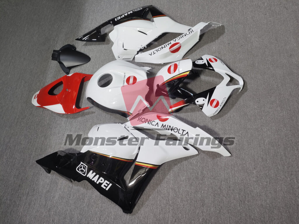 2009 - 2012 Honda CBR600RR Gloss Konica Minolta fairing set - ABS injection, custom painted by Monster Fairings
