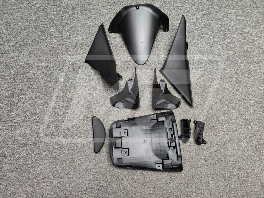 Monster Fairings ABS fairing kit for Honda CBR600RR 2003 - 2004 - Gray & Black OEM Carbon Fiber Style, precise OEM fit