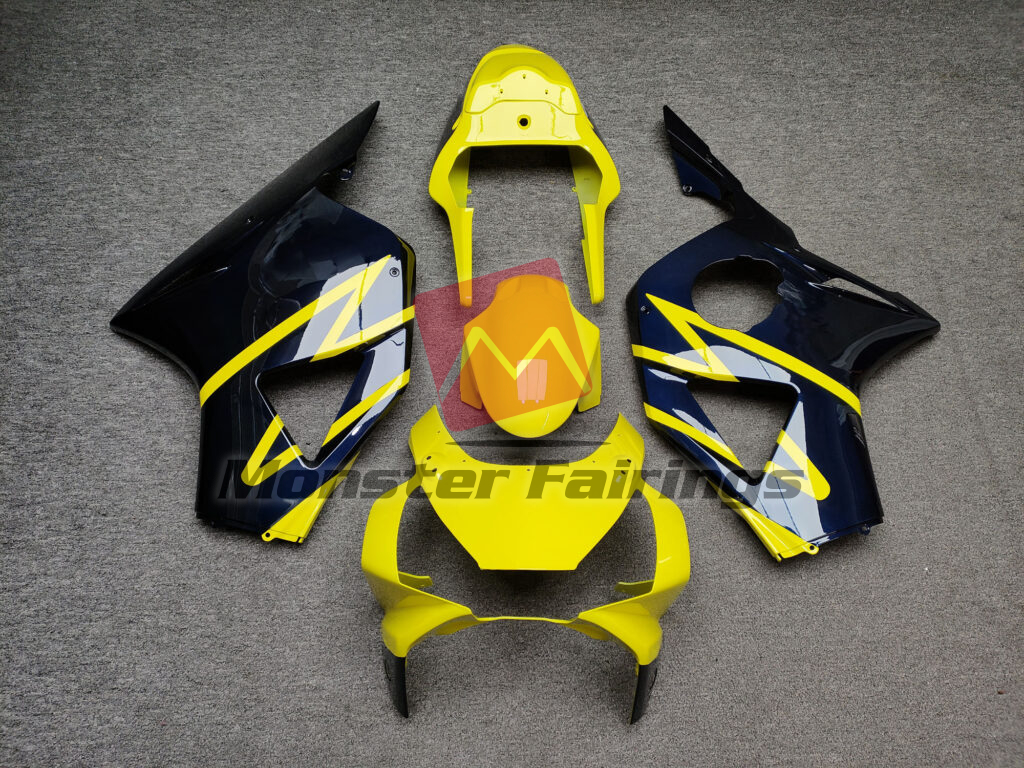 Honda CBR954RR 2002 - 2003 Gloss Yellow & Dark Blue ABS fairings - custom motorcycle bodywork kit by Monster Fairings