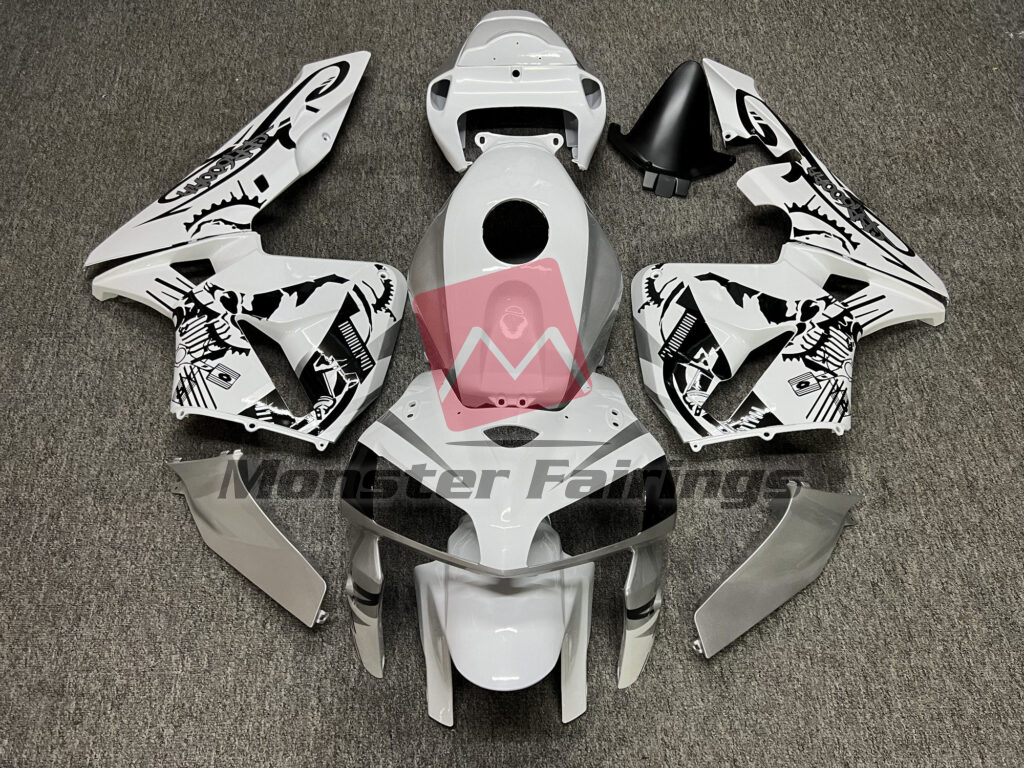 Honda CBR600RR 2005 - 2006 Gloss White & Black Special Design ABS fairings - custom motorcycle bodywork kit by Monster Fairings