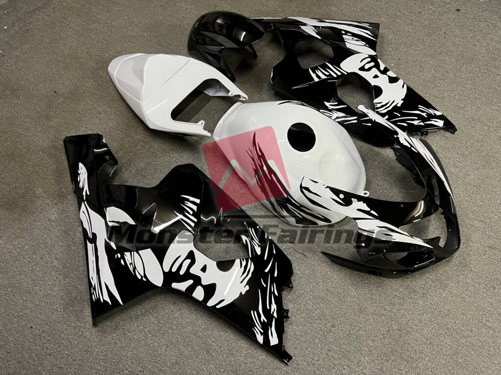 Suzuki GSXR custom ABS fairings 2004 - 2005 in Gloss Black - durable replacement kit, Monster Fairings