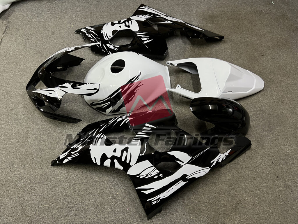 2004 - 2005 Suzuki GSXR Gloss Black fairing set - ABS injection, custom painted by Monster Fairings