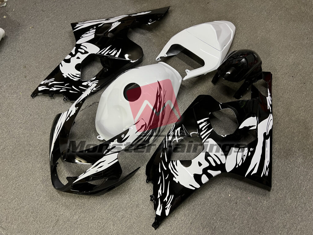 Gloss Black ABS fairings for Suzuki GSXR 600 - 750 2004 - 2005 - premium OEM fit kit by Monster Fairings