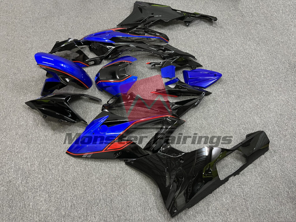 BMW S1000RR custom ABS fairings 2015 - 2016 in Blue and White Red - durable replacement kit, Monster Fairings