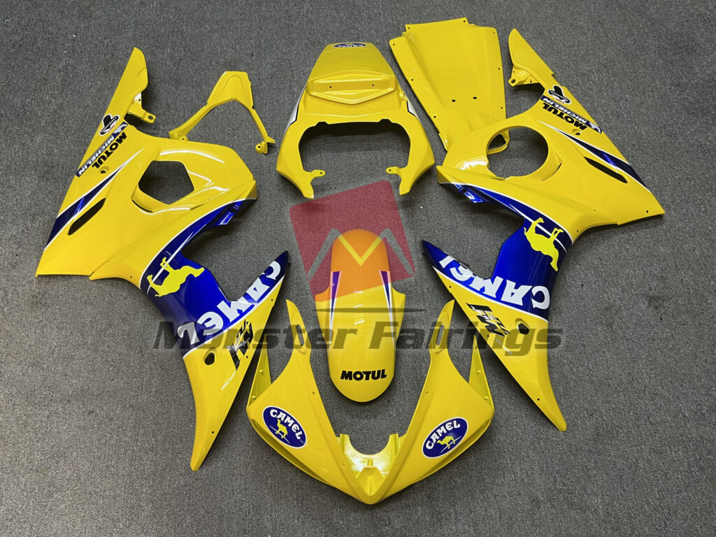 Yamaha R6 2003 - 2004 Camel ABS fairings - custom motorcycle bodywork kit by Monster Fairings