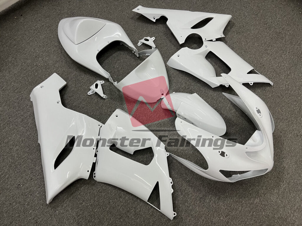 Gloss White ABS fairings for Kawasaki ZX6R 2005 - 2006 - premium OEM fit kit by Monster Fairings